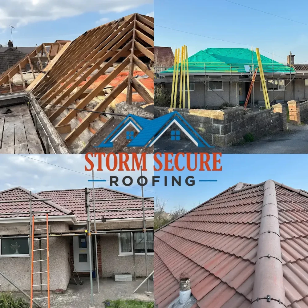 Full re-roof in Peterborough: stripped rafters, felted and re-tiled